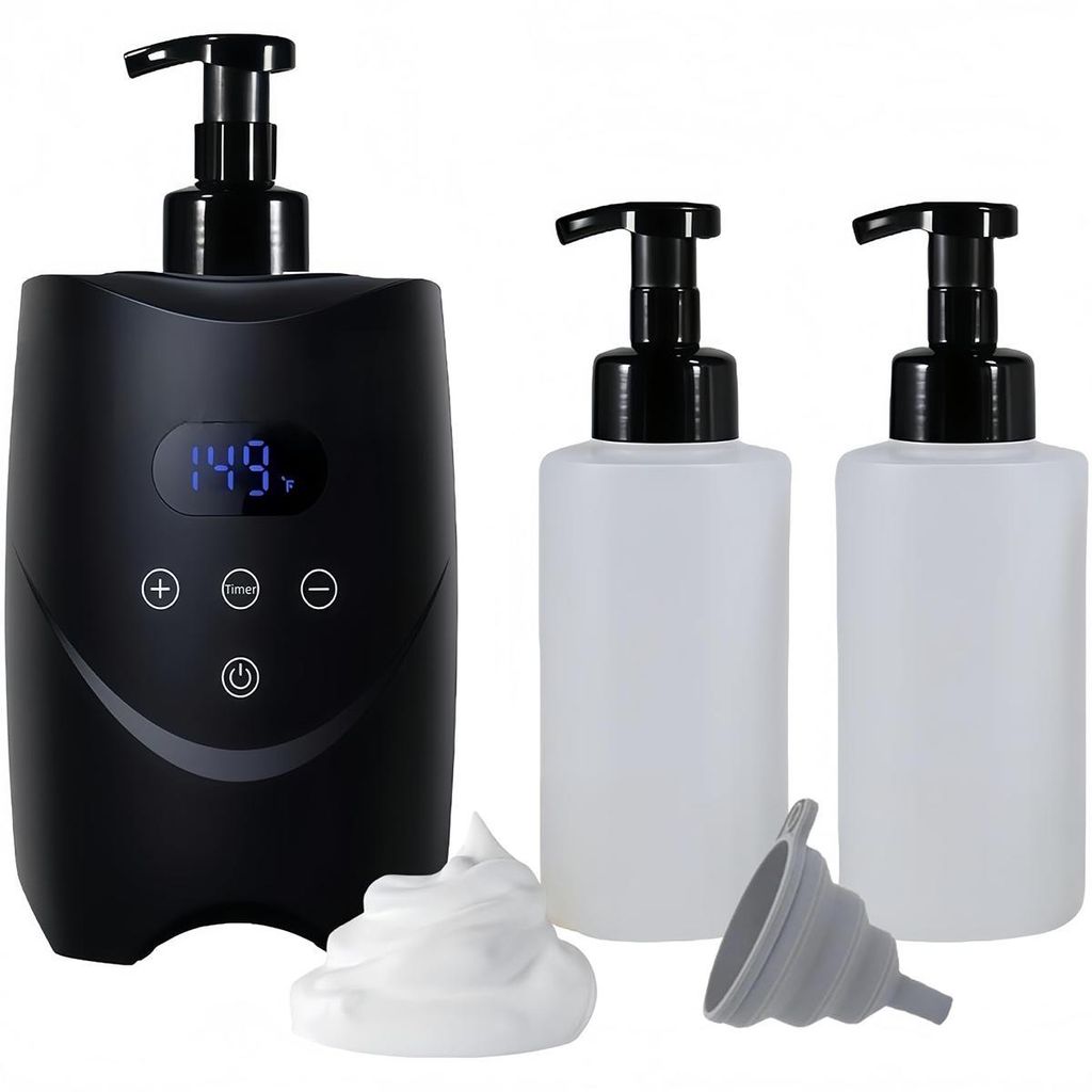 Heißschaumspender,Mousse-Heizer für warme,dichte Schaumpflege, 500 ml, 30–75 °C,0,5–24 h Timer, inkl.ideal für Rasur,Gesichtsreinigung und ...