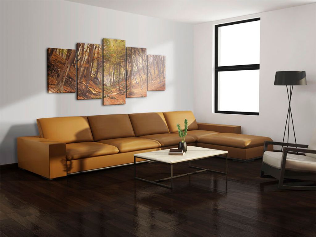Akustikbild Natur 200x100 cm Bilder Akustikschaum Hochleistungsschallabsorber Schallschutz Leinwand 5 tlg Wandbild Raumakustik Schalldämmung 03021...