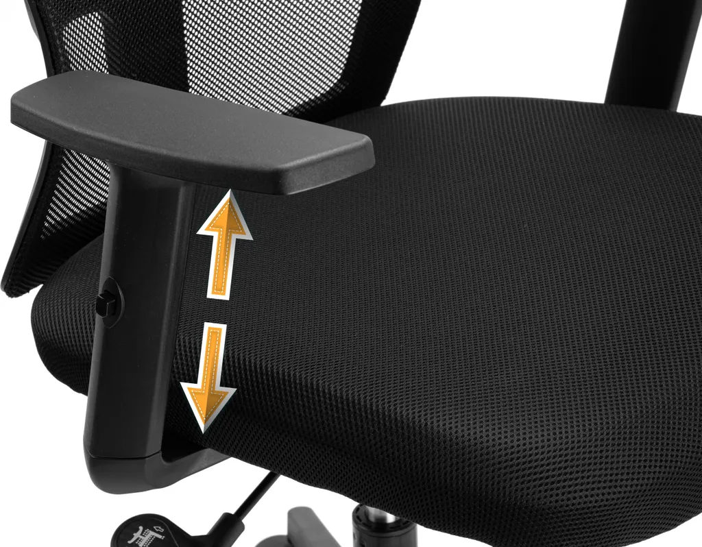 Siège de bureau LINOS noir idéal télétravail - Fauteuil informatique - 13