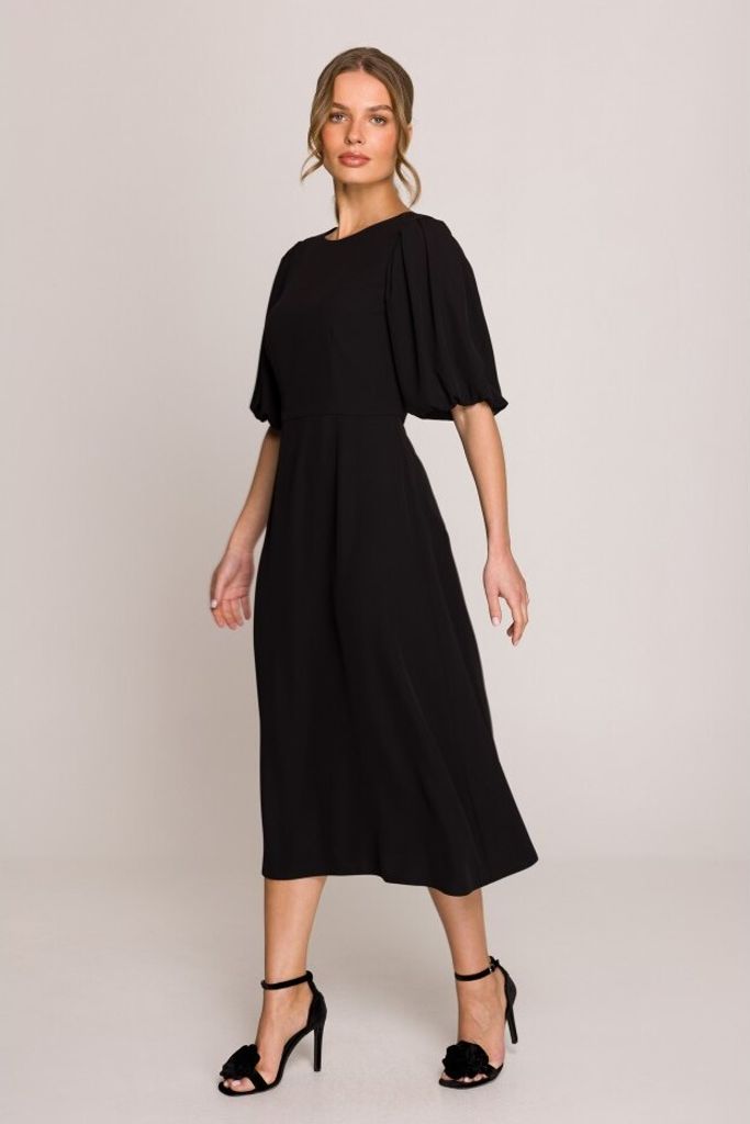 Stylove Midikleid für Frauen Shporiza S399 schwarz XL