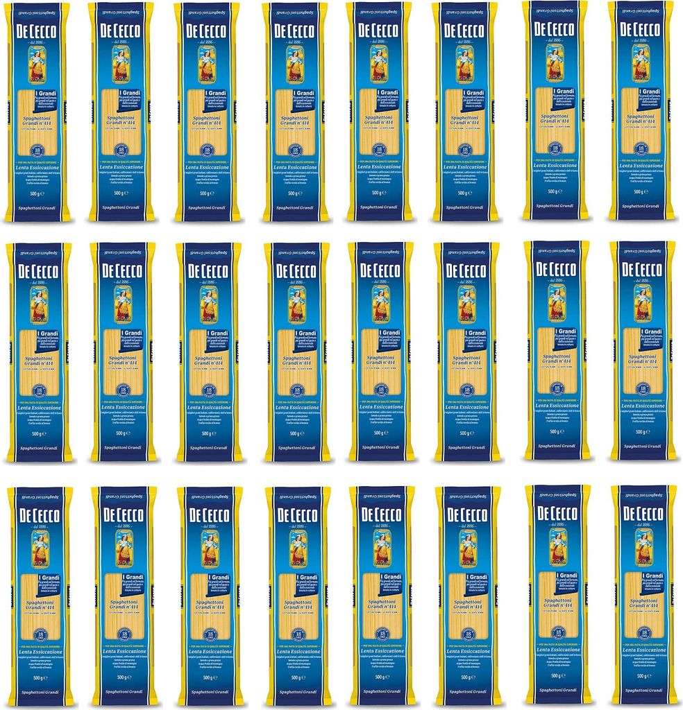 24x De Cecco Spaghettoni Grandi n°414 Italienische Pasta Produktbild 
