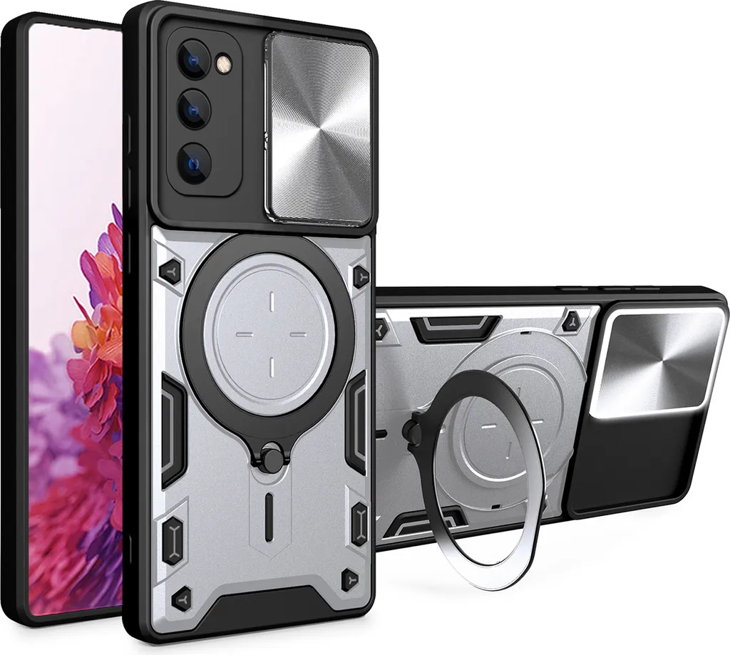 Cover Rugged Samsung S20 FE: Protezione Camera e Supporto Magnetico