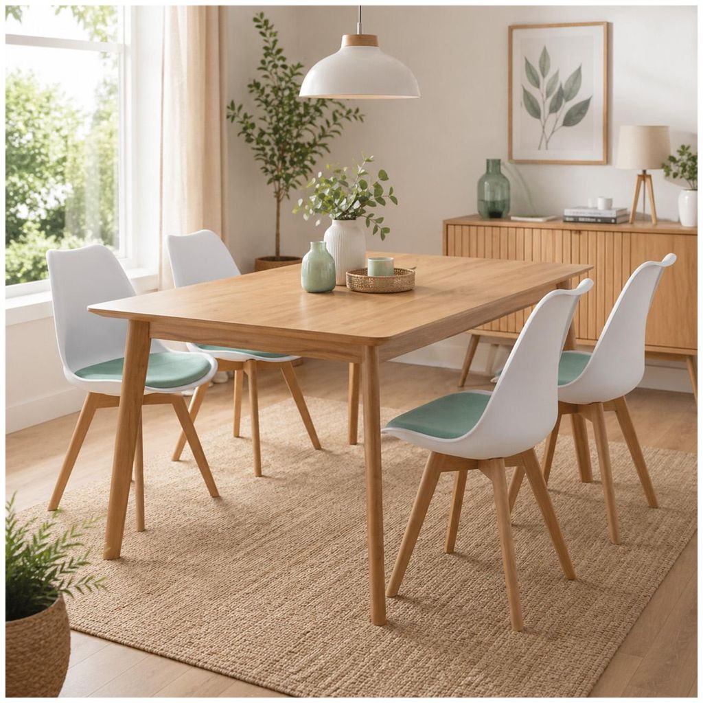 Stuhl Atlanta Weiß, Velvet Türkis