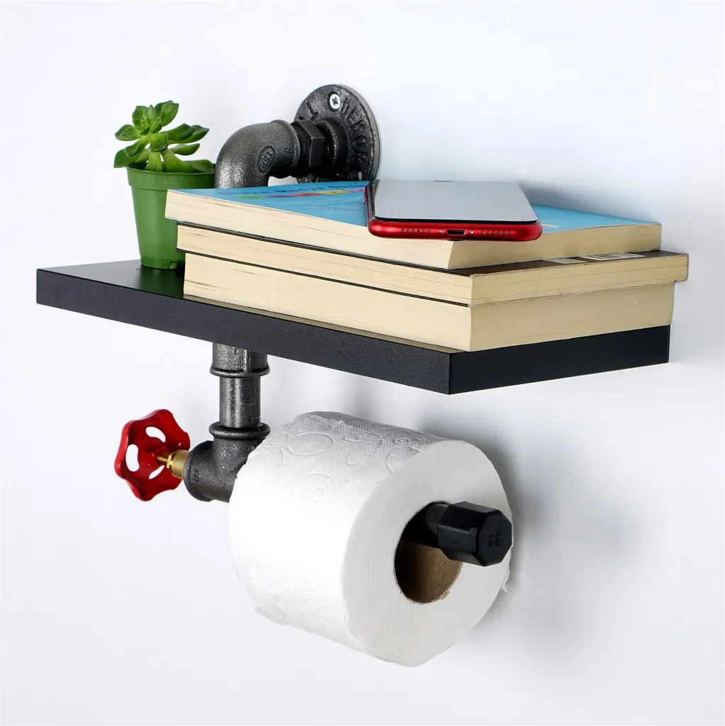 Skye Decor Mezzaluna Nero BORURAF241EVL Portarotolo Design 14x30x22