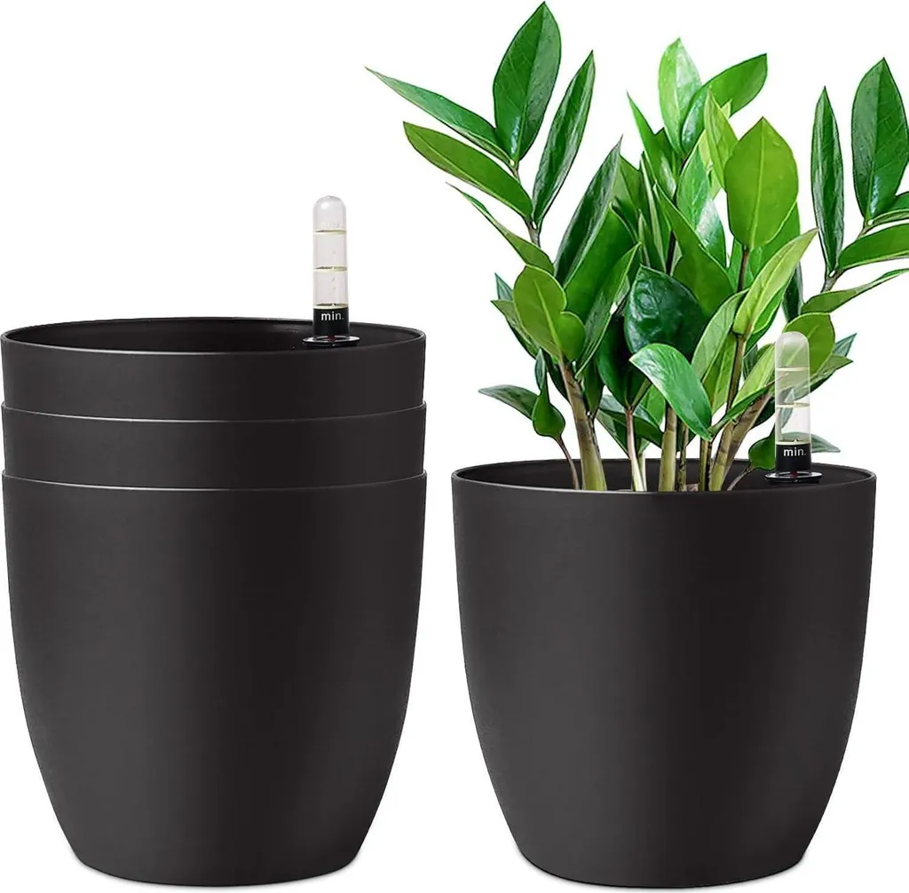 Pots de fleurs pour intérieur T4U 22cm, arrosage automatique autonome