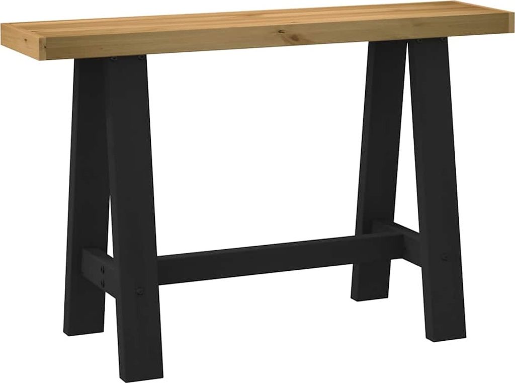 Design Konsolentisch NOAIN A-Form-Beine 120x30x75 cm Massivholz Kiefer, Konsolentische 2024 Neu