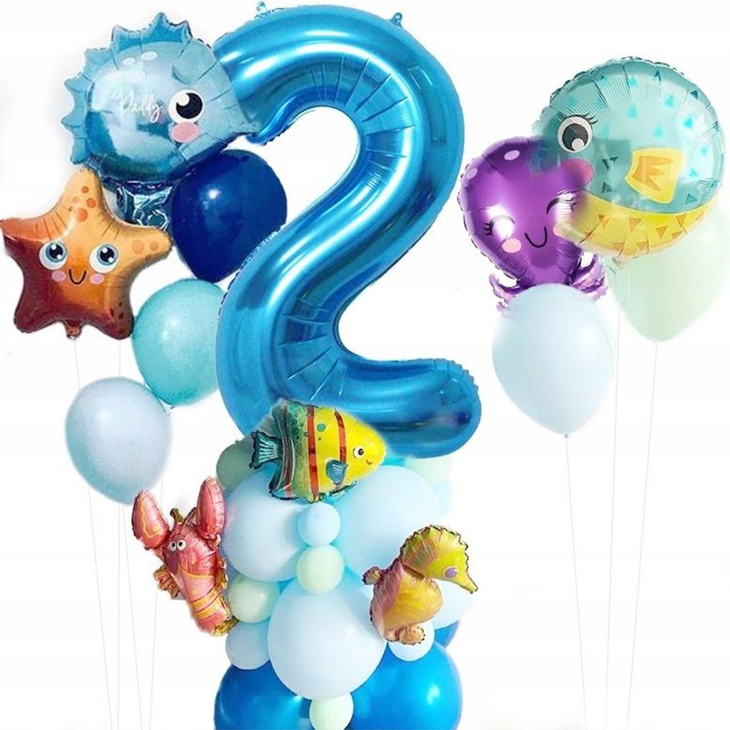 Ballons für 2-Jährige Dekoration für den 2. Geburtstag Zahl