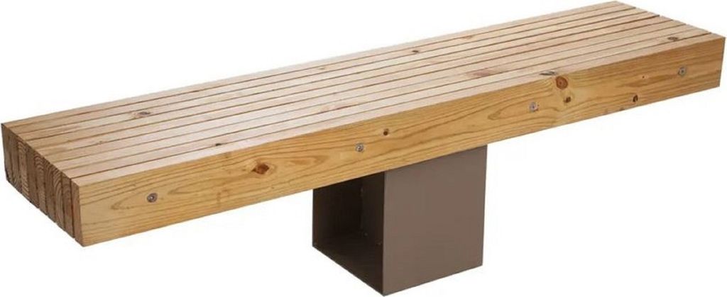 Casa Padrino Gartenbank - Parkbank Naturfarben / Braun 180 cm