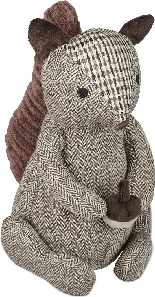 Cale-porte décoratif animal écureuil en tissu marron pour intérieur