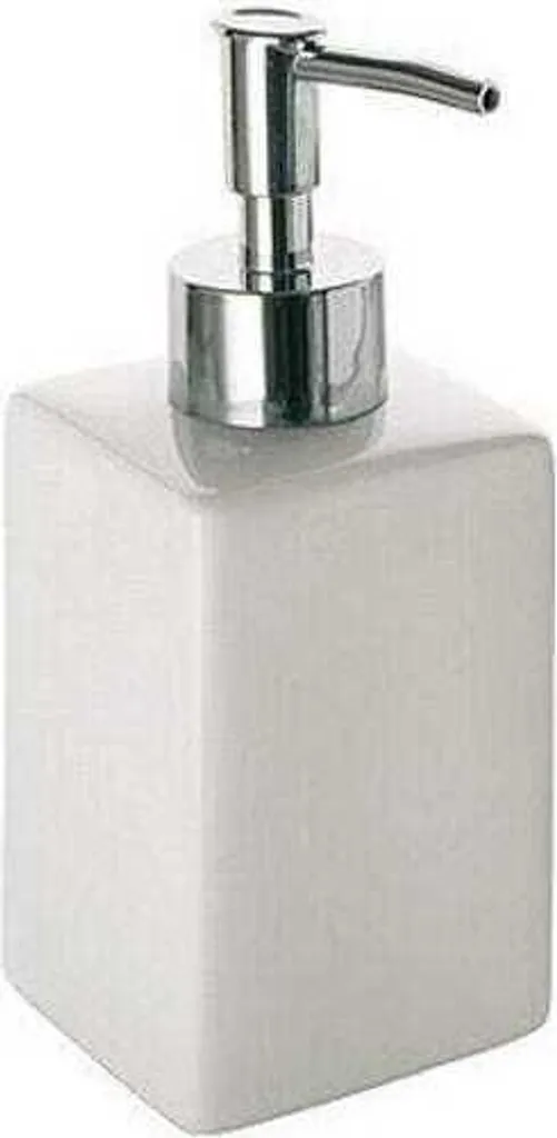 Dosa Sapone Bianco Vella Vetroceramica - Accessorio Bagno d'Appoggio