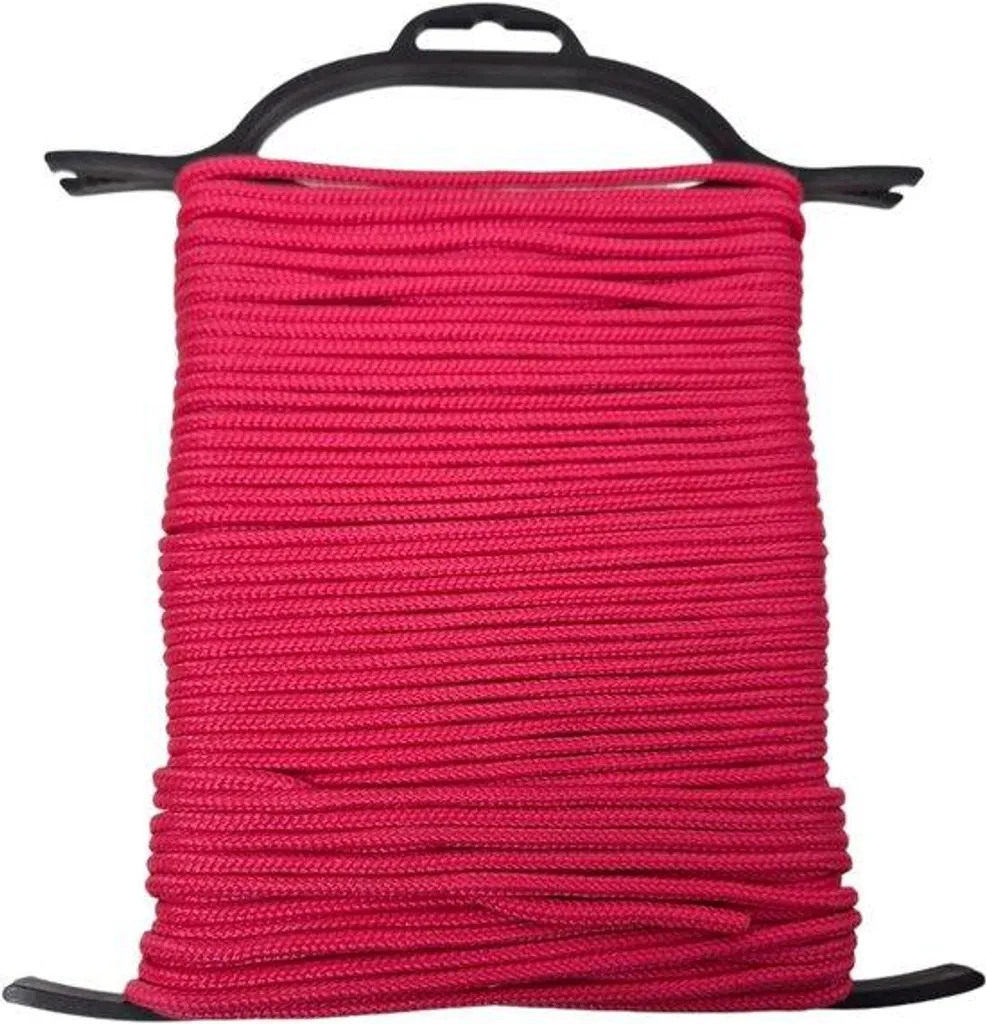 Paracorde 4mm rose foncé 25m : fini les cordes de tente invisibles