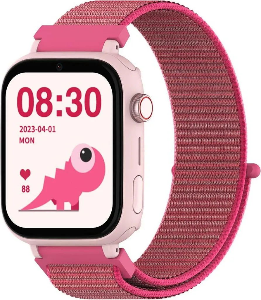 Montre connectée scolaire DCU KIDS PRO noir rose pour fille et garçon