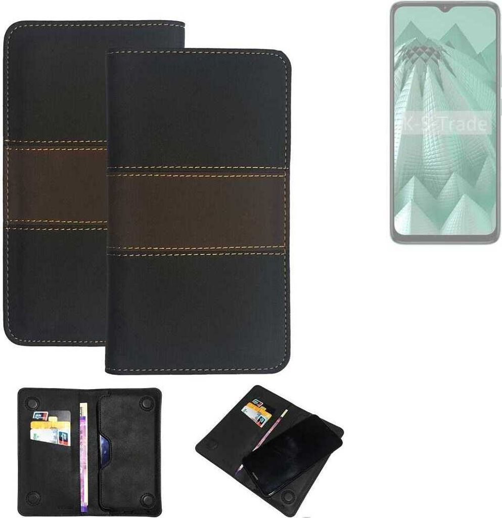 K-S-Trade Hülle Handyhülle kompatibel mit HMD Aura Schutzhülle Walletcase Bookstyle Tasche Schutz Case Handytasche Wallet Cover Kunstleder Snapcase