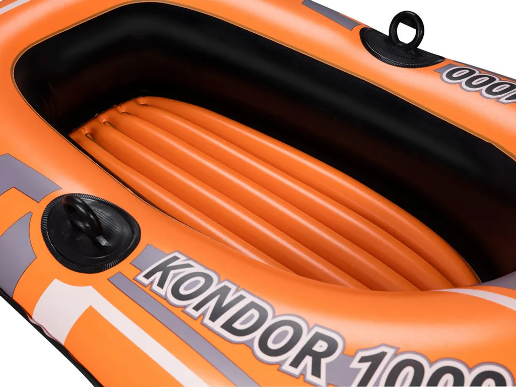 Bateau gonflable robuste 155x93cm avec valves sécurité et PVC épais - 4