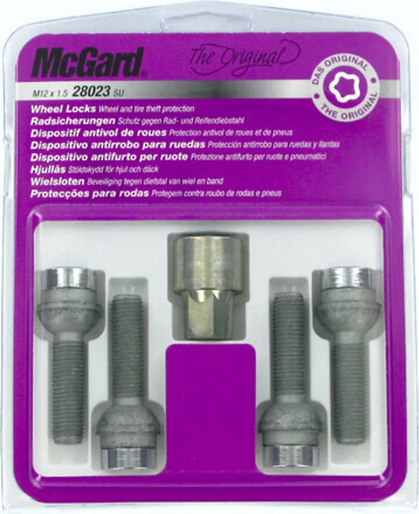 McGard E050 Kit de 4 vis antivol chromées haute sécurité à assise sphérique