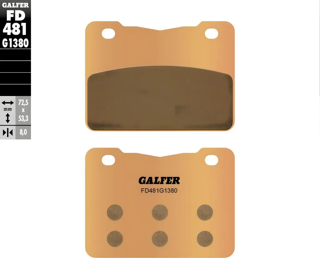Plaquettes de frein scooter avant Galfer métal fritté SYM ADX Maxsym 300