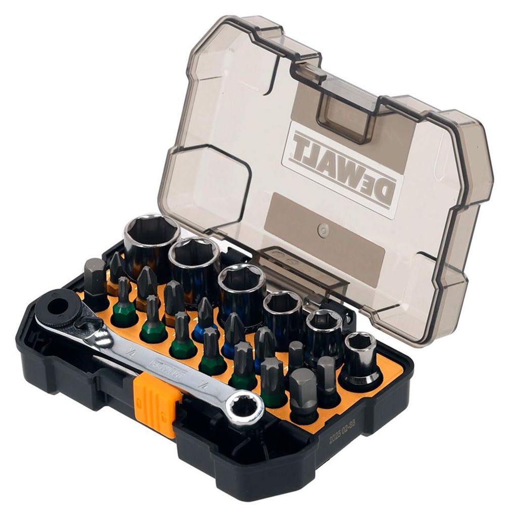 DeWalt Bit- und Ratschenset DT70906-QZ | McLaren | 24-tlg. | Magnet-Bithalter