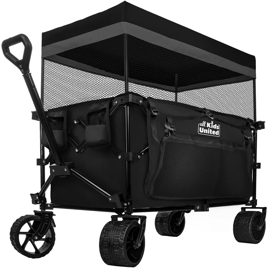 Carretto pieghevole; colore: nero