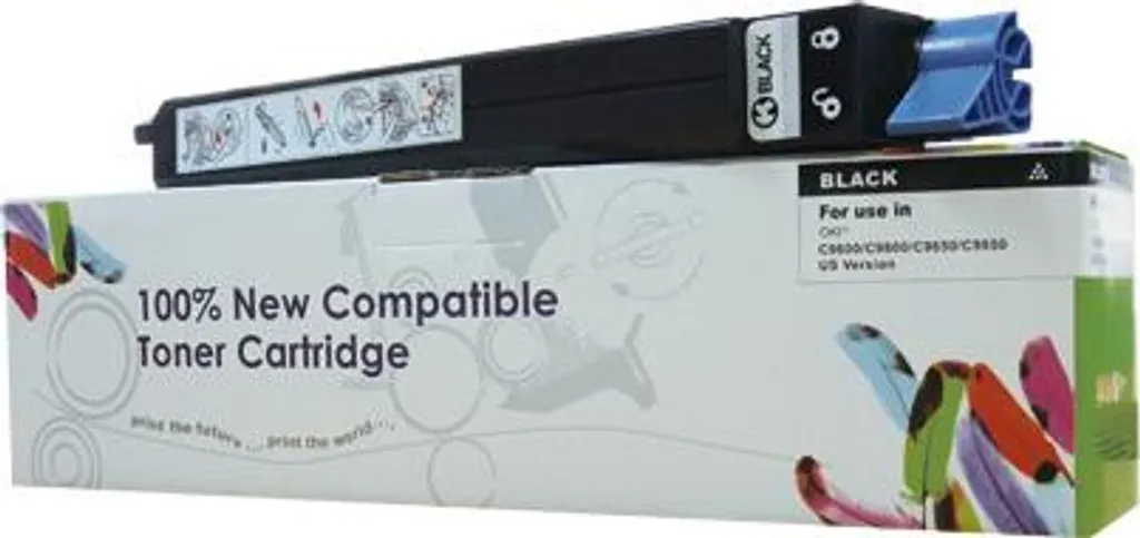 Toner Noir Compatible pour Imprimante OKI C9600 C9800 Haute Capacité