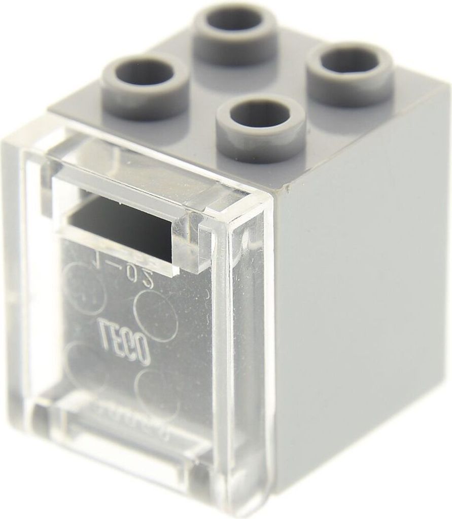 1x Lego Schrank Container Box 2x2x2 neu-hell grau Tür Produktbild 