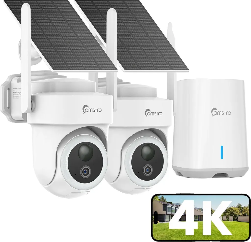 Caméra de surveillance solaire WiFi 5G - Dôme extérieur motorisé 360° 8MP