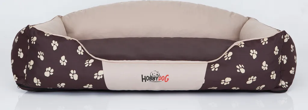 Cuscino per cani Cuscino per cani Letto per animali domestici Letto per gatti Cestino per cani Posto letto - Royal - 84 x 65 x 28 cm [Taglia: XL] - Beige con zampe
