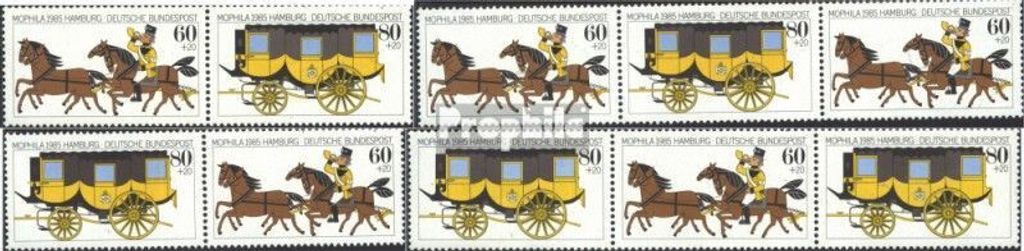 Briefmarken BRD (BR.Deutschland) 1985 Mi WZd5-WZd8 (kompl.Ausg.) gestempelt Mophila