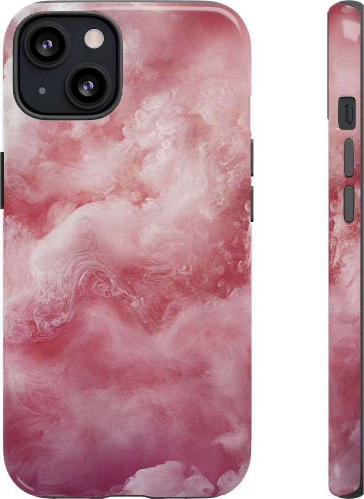 Wolkentraum in Rosa und Weiß – Hülle Kompatibel mit iPhone 13