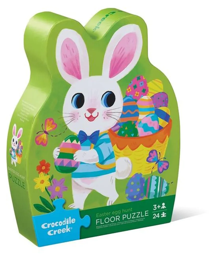 Puzzle géant Crocodile Creek Lapin de Pâques : éveil et logique 24pcs