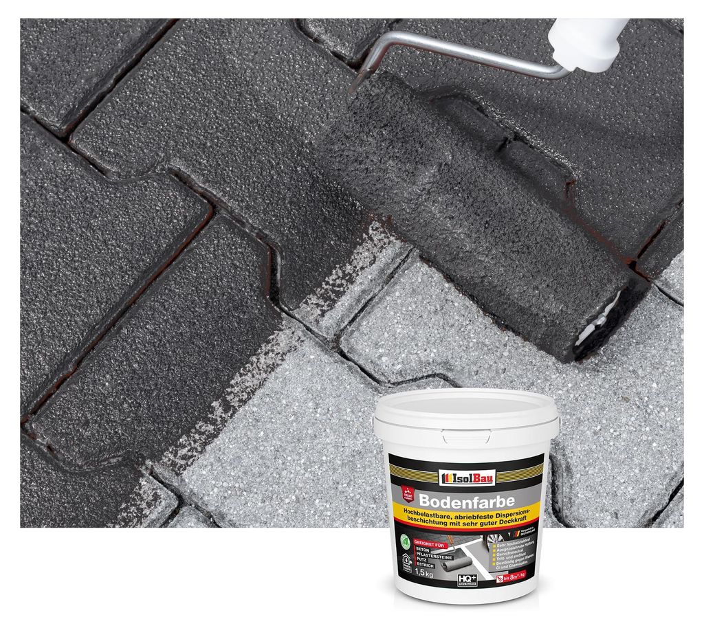 Isolbau Bodenfarbe Anthrazit 1,5 kg Betonfarbe Produktbild 