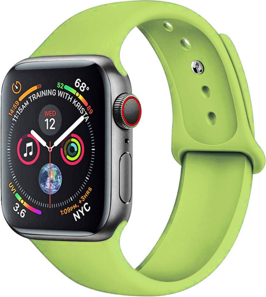 Armband für Apple Watch Series 8 7 6 5 4 3 2 1 SE - Silikon Ersatzarmband Premium Band - Mintgrün - 38mm 40mm 41mm