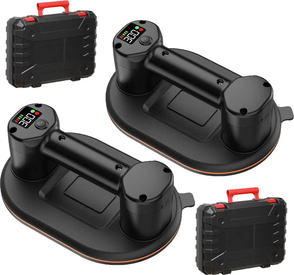 Lot de 2 ventouses de levage électriques 300kg avec moteur double flux