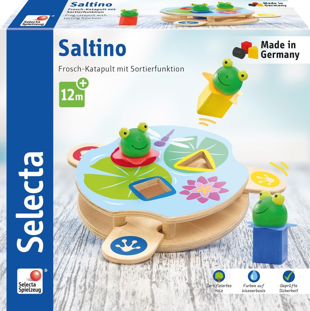Selecta 62072 Kleinkindwelt Sortier- und Steckspiel Saltino