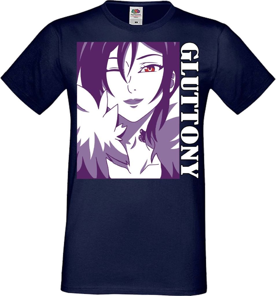 Herren T-Shirt Manga Anime The Seven Anime Deadly Manga Sins Merlin Merlin, Man XL / Dunkelblau