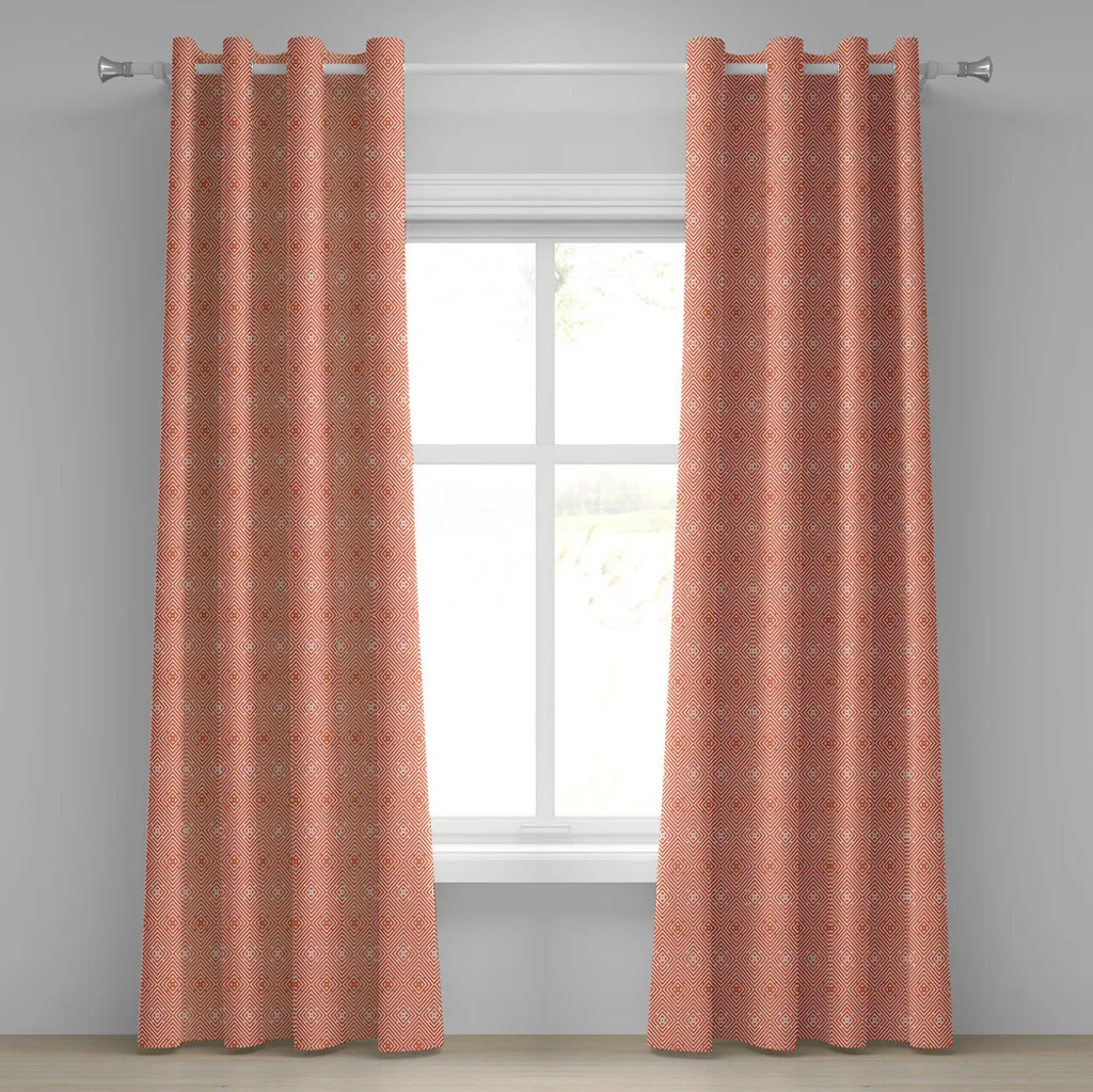 ABAKUHAUS Tende Arancione Bruciato 280x225cm | Design Moderno Occhielli