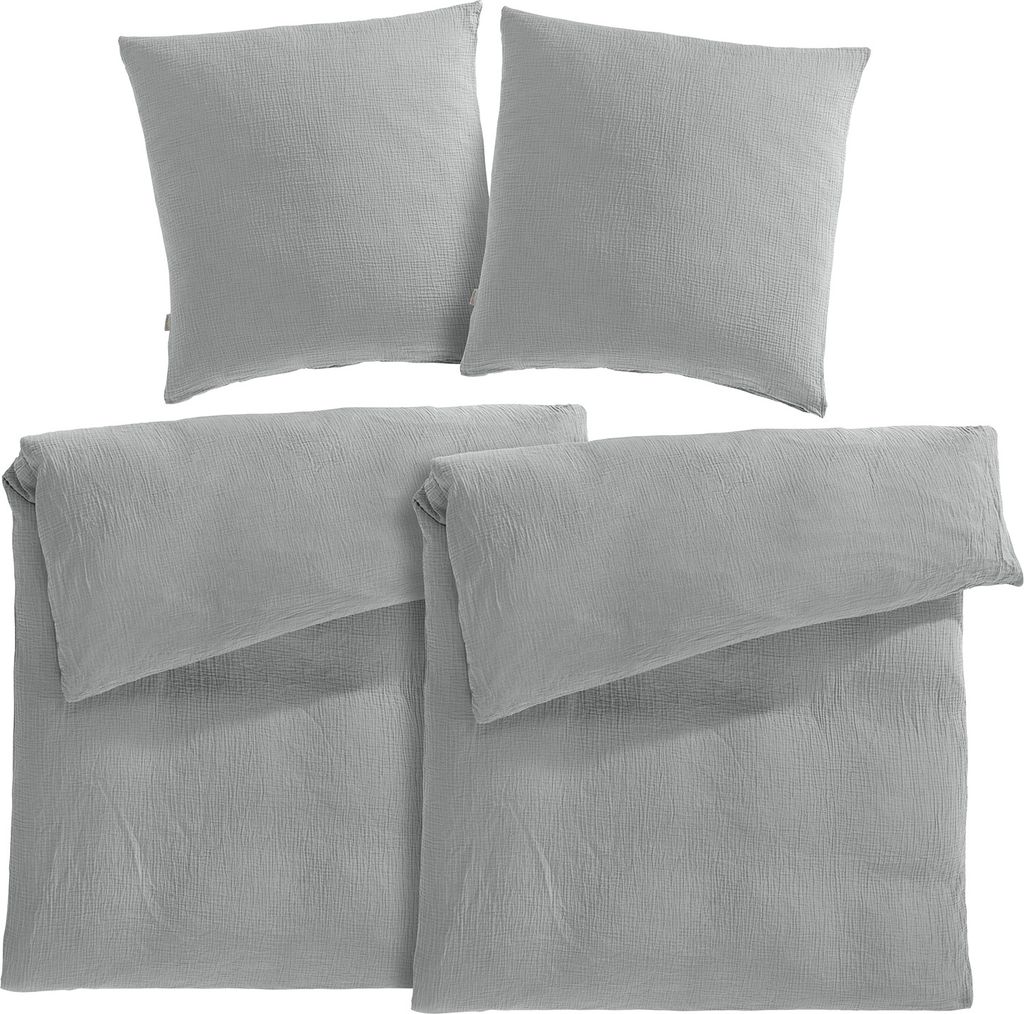 Pure Label Musselin Bettwäsche 135x200 4 teilig bestehend Produktbild 