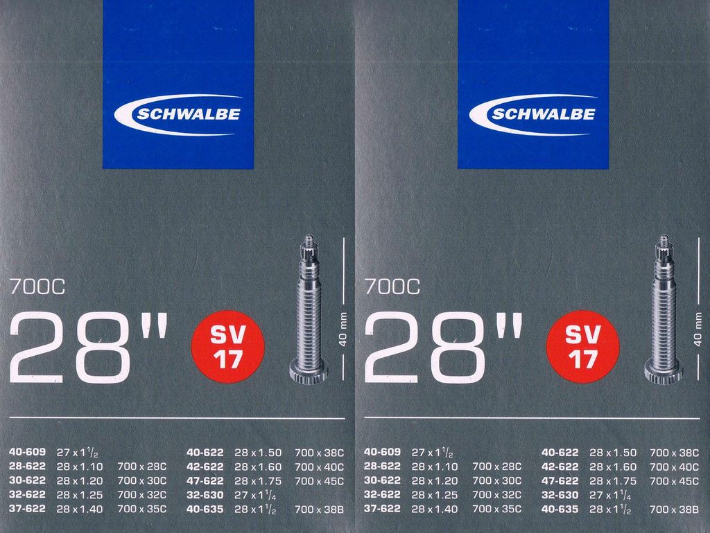 Schwalbe Fahrradschlauch SV 17, 28" 28 x 1 1/8-1.75" Produktbild 