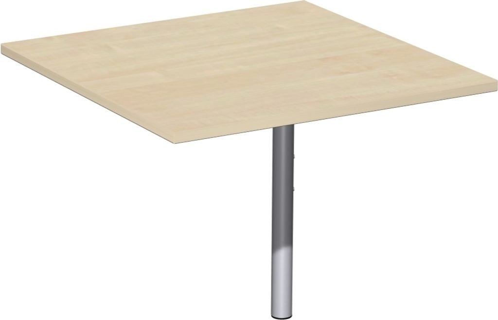 Geramöbel Verkettungsplatte Volleck 90° mit Stützfuß, mit Kabelführung, inkl. Verkettungsmaterial, höhenverstellbar, 800x800x680-820, Ahorn/S...