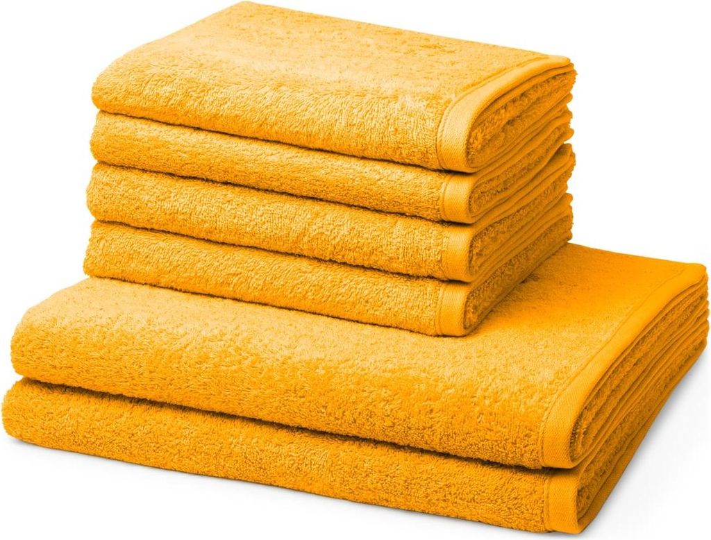 Ross Vita 4 X Handtuch 2 X Duschtuch im Set Walkfrottee aus Baumwolle 520 g/m², Flauschig weich saugstark und pflegeleicht, Gewebte Bordüre mit L...