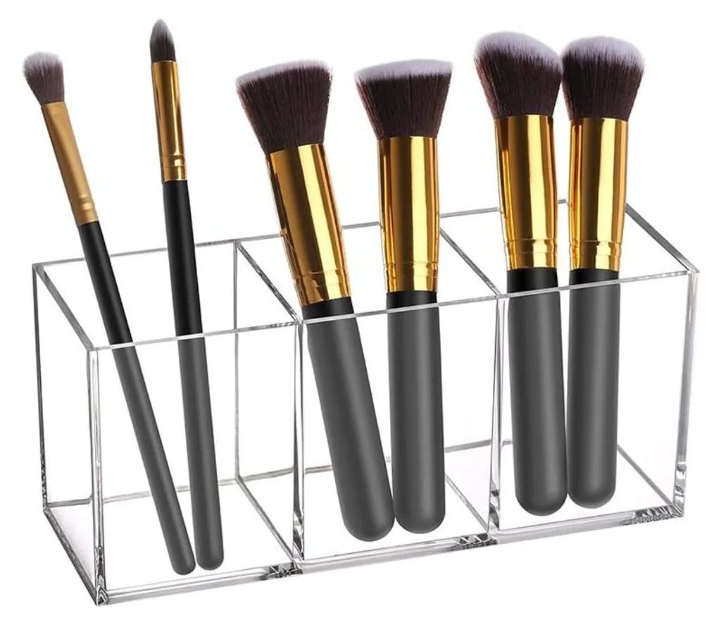 Fini le désordre : organiseur de pinceaux maquillage triple rangement