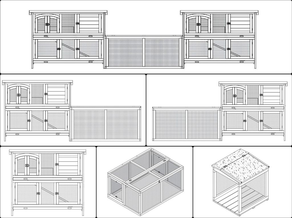 Clapier pour lapins Balu clapier individuel ou système Image du produit 
