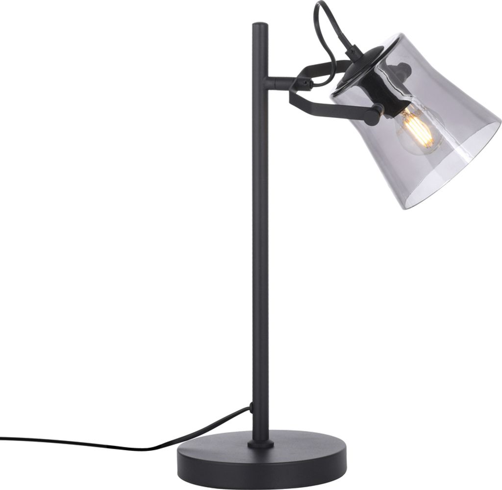 JUST LIGHT LED Tischleuchte TINULA Industrie Design, Spots schwenkbar schwarz Wohnzimmer, Schlafzimmer, Flur, Esszimmer, Büro