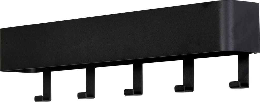 Spinder Design Dax Play 5 Wandgarderobe mit 5 Haken 52x7.5x12 - Schwarz