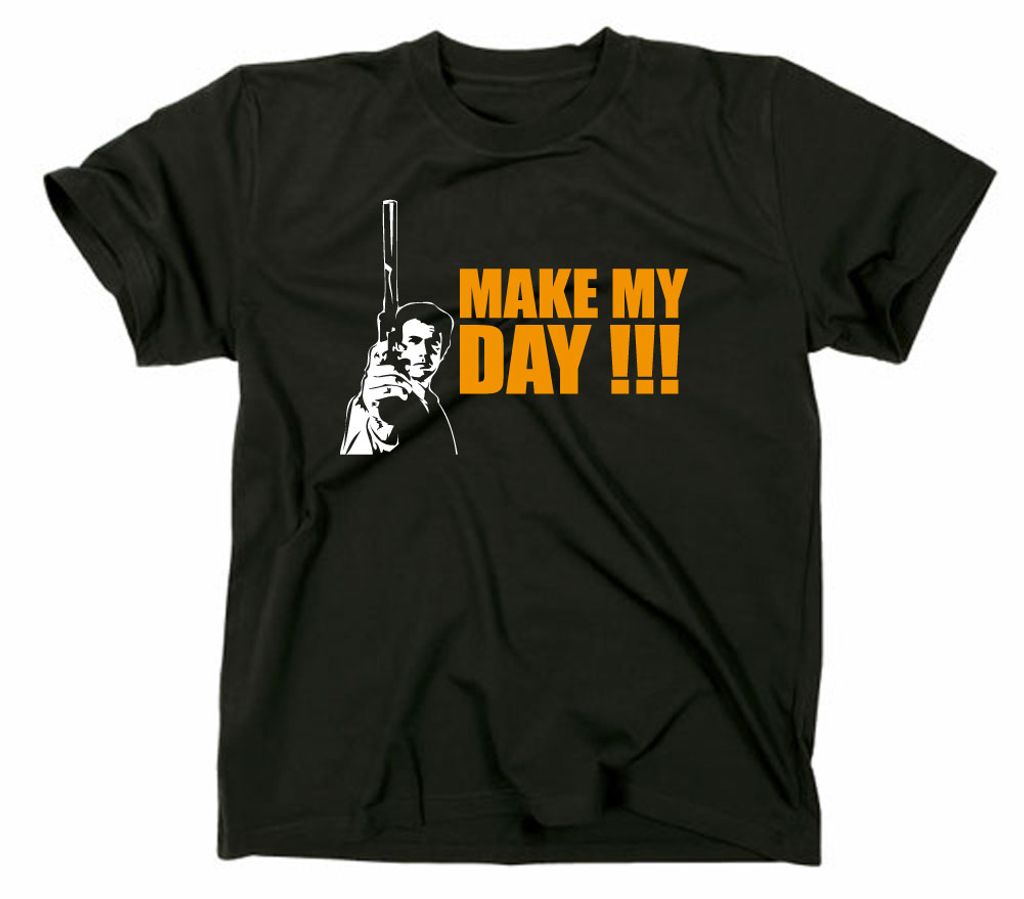 Styletex23 T-Shirt #2 Dirty Harry Make My Day Kult, schwarz, L
