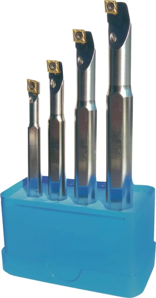 Barres d'alésage SCLC-R 06 nickelées avec arrosage central - Lot de 4