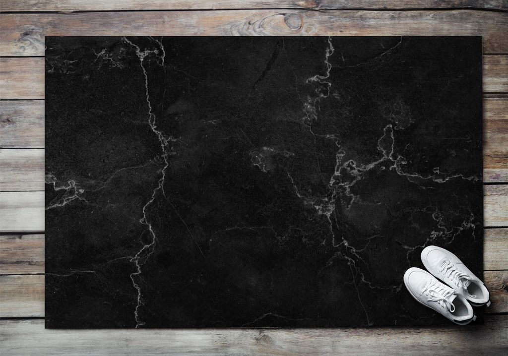 Fußmatte Aussen - Schuhmatte Haustür- Schmutzfangmatte Türvorleger - Outdoor Teppich Schmutzfänger - 150x100 cm - Monochromer Marmor