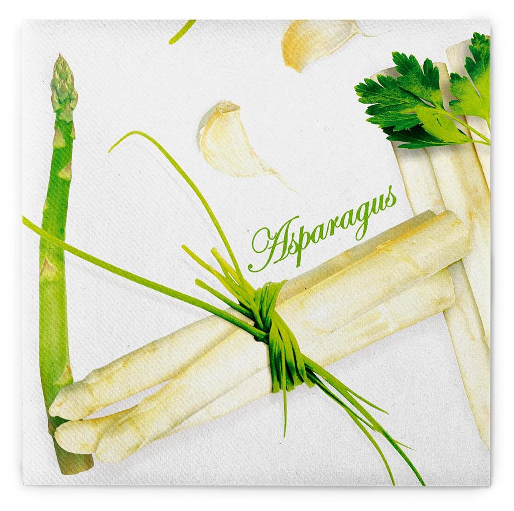 Airlaid Serviette Asparagus, 40 x 40 cm, 50 Stück - Mank - Produktbild 