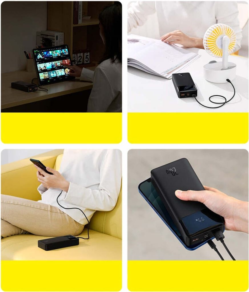 Baseus Bipow Schnelllade-Powerbank 20000mAh 20W schwarz Produktbild 21