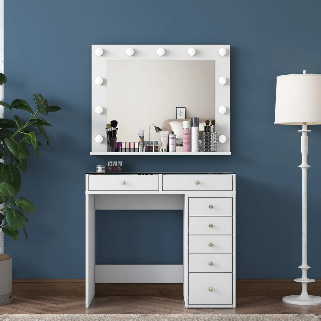 Coiffeuse pour Chambre Blanche Skye Decor - Aménagez votre Dressing - 3