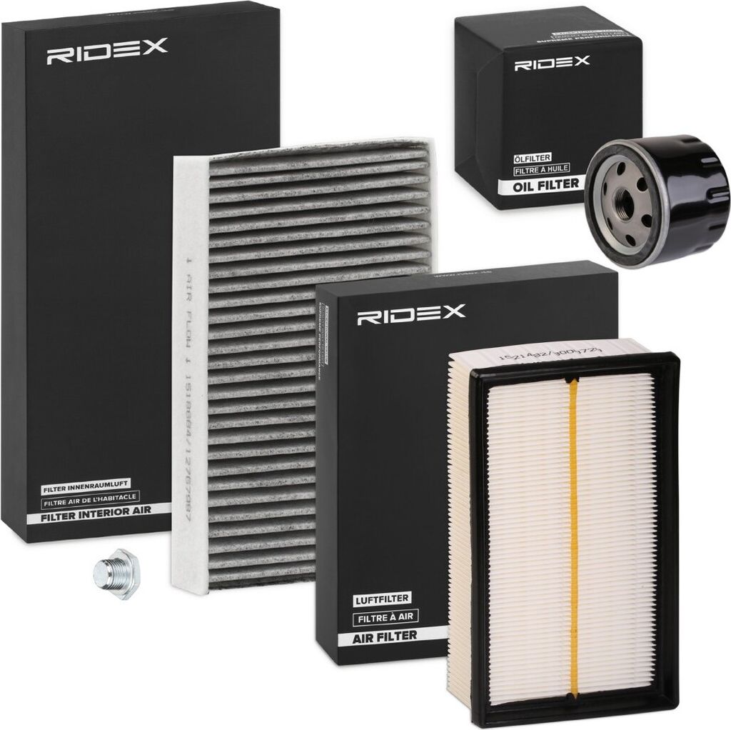 RIDEX Filterset Inspektionspaket Filtersatz für NISSAN JUKE (F15)